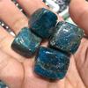 Polished Gemstone Natural Blue Apatite Quartz Crystal Cube Tumbled Stone for Aquarium Decoration 5pcs view 4