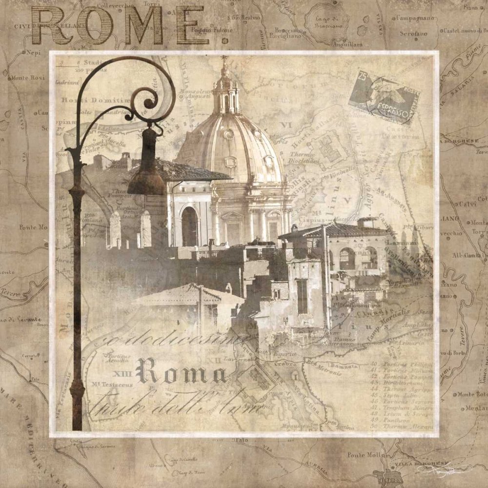 ArtExpert When In Rome by Keith Mallett - 16x16 Art Print Poster