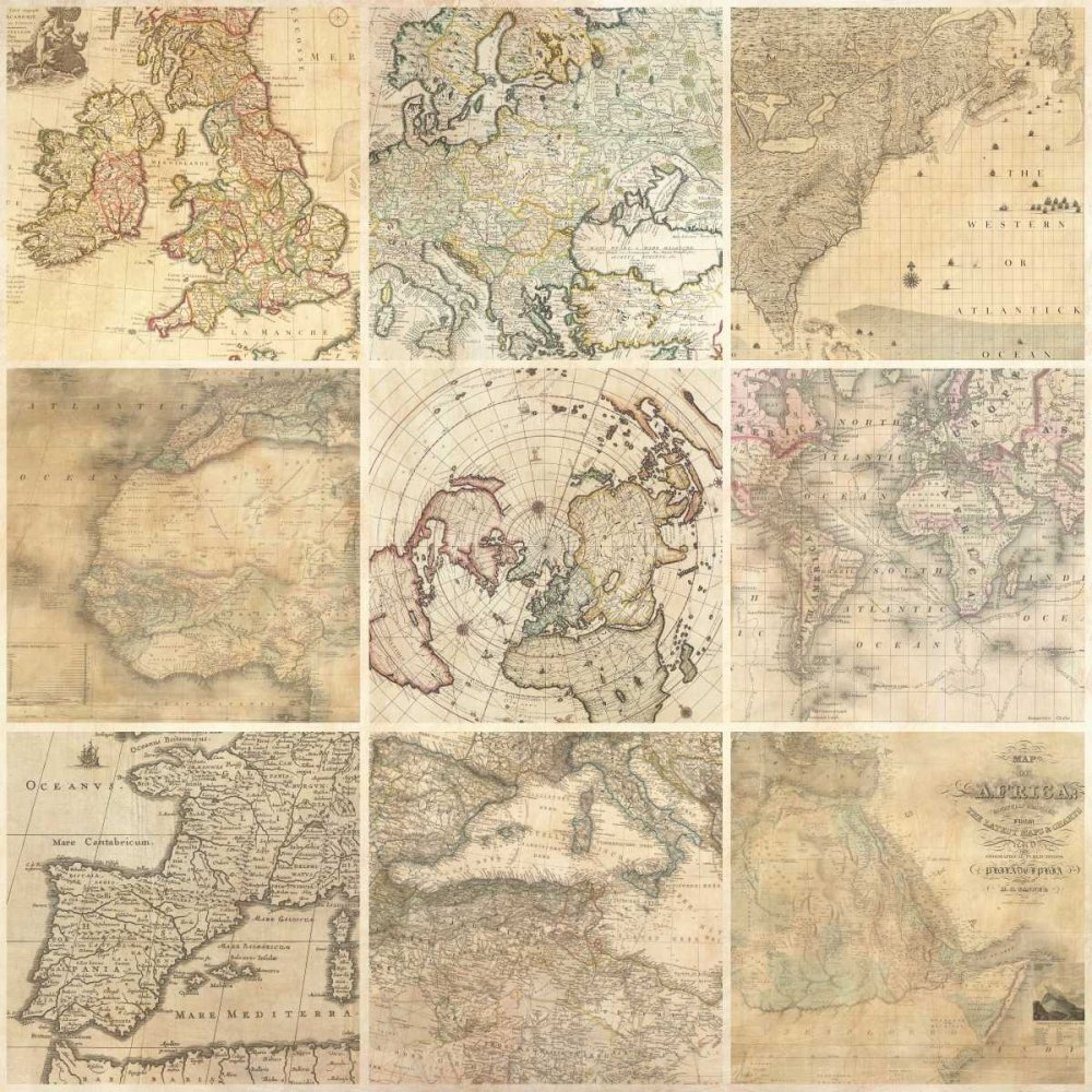 ArtExpert Around The World Ii by Joannoo - 16x16 Art Print Poster
