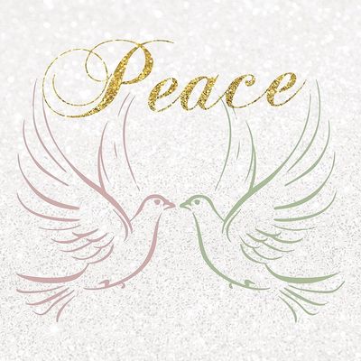 ArtExpert Peaceful Doves by Lauren Gibbons - 16x16 Art Print Poster