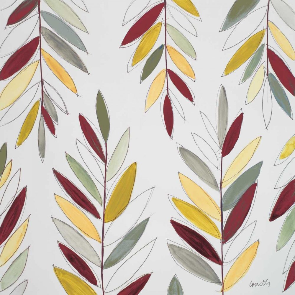 ArtExpert Kesa Leaves In Purple by Lanie Loreth - 16x16 Art Print Poster