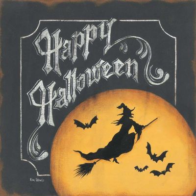 ArtExpert Happy Halloween by Kim Lewis - 16x16 Art Print Poster