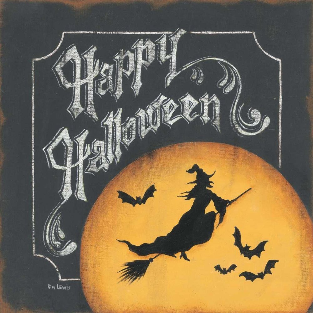 ArtExpert Happy Halloween by Kim Lewis - 16x16 Art Print Poster