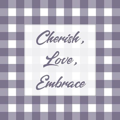 ArtExpert Gingham Quotes 1 by Marcus Prime - 16x16 Art Print Poster