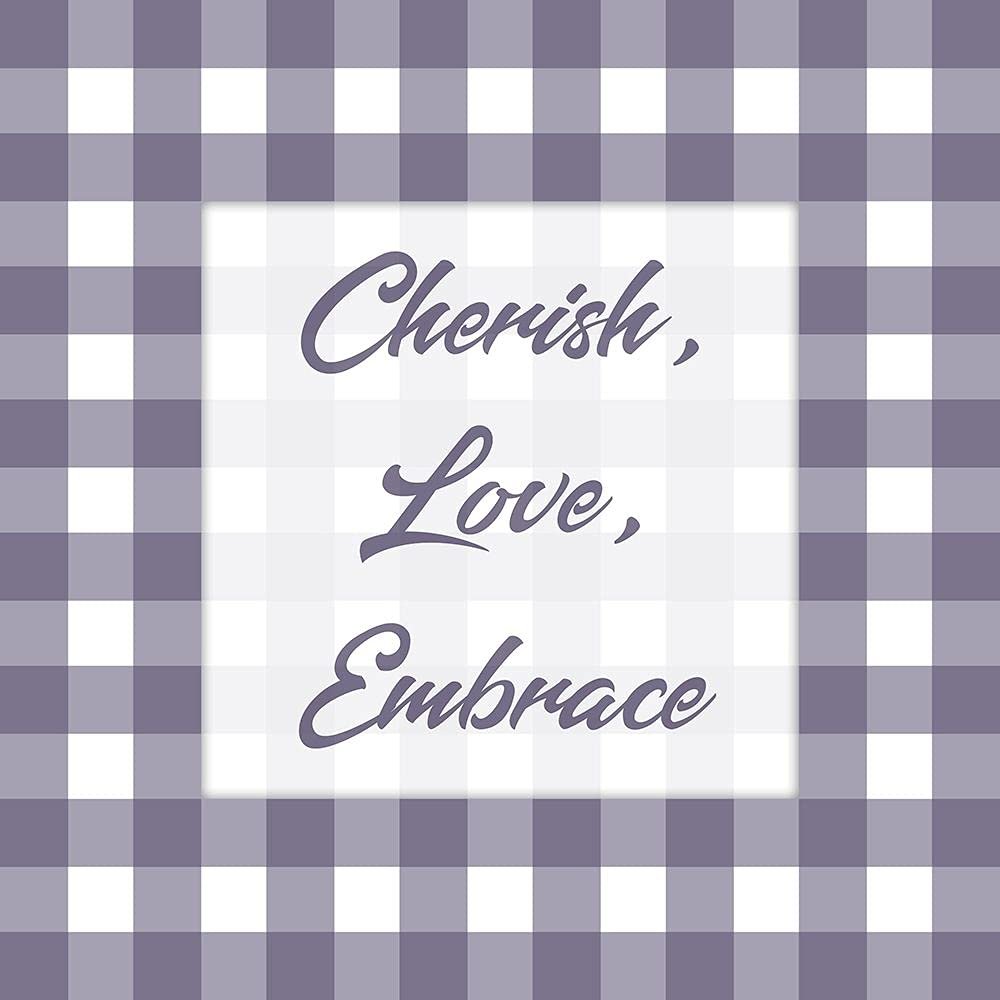 ArtExpert Gingham Quotes 1 by Marcus Prime - 16x16 Art Print Poster