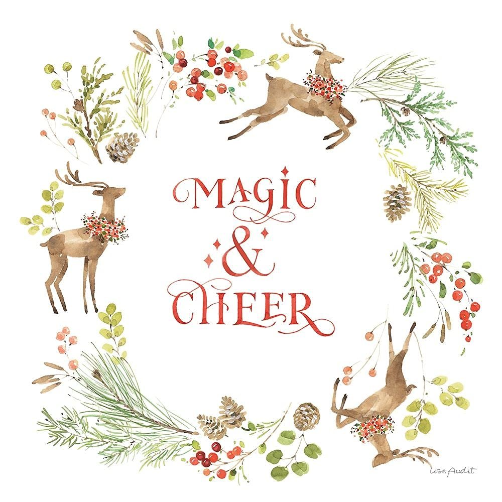 ArtExpert Merry And Bright 03 by Lisa Audit - 16x16 Art Print Poster