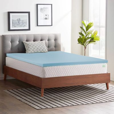 2-Inch Mattress Topper Memory Foam Pressure Relief for Back Pain Cooling Gel-Infused Gel Infused Mattress Topper Cooling & Breathable CertiPUR-US Certified (Queen)