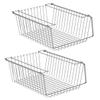 blitzlabs Wire Storage Baskets Stackable Organizer Basket Bins Stacking Household Wire Baskets with Handles Storage Organization for Kitchen, Pantry, Bathroom, Cabinets, Closets, Bedrooms, Set of 2 view 1