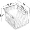 blitzlabs Wire Storage Baskets Stackable Organizer Basket Bins Stacking Household Wire Baskets with Handles Storage Organization for Kitchen, Pantry, Bathroom, Cabinets, Closets, Bedrooms, Set of 2 view 3