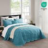 HZ & HY Oversized King Bedspread, Quilted Coverlet Bedding Set, Lightweight Thin Comforter, Reversible, Luxurious, 5 Piece, 100% Microfiber, Blue view 2