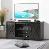 4 EVER WINNER Farmhouse TV Stand for 65 Inch TV, Espresso Entertainment Center for 65 Inch TV, Modern Farmhouse Television Stands for TVs up to 70, Espresso TV Stand for Flat Screens 65 view 4