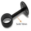 Jiozermi 8 Pack Ceiling Mount Curtain Rod Bracket, Flange Closet Holder, Heavy Duty Stainless Steel Socket, Matte Black view 2