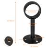 Jiozermi 8 Pack Ceiling Mount Curtain Rod Bracket, Flange Closet Holder, Heavy Duty Stainless Steel Socket, Matte Black view 3