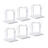 XININSUN 6Pcs clear cake Box with Ribbon, 8 X 8 X 9inch tall cake box,8inch Bakery Take Out Transport Containers Clear Gift Boxes for Wedding, Birthday, Party view 1