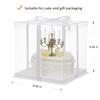 XININSUN 6Pcs clear cake Box with Ribbon, 8 X 8 X 9inch tall cake box,8inch Bakery Take Out Transport Containers Clear Gift Boxes for Wedding, Birthday, Party view 2