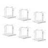 XININSUN 10 inch Clear cake Box, Large Transparent cake Box,tall cake boxes with Ribbon,10x10x9inch - Suitable for packing 8" or 10" cakes,Clear Gift Display Box for Carry Tall Layer Gift-6Pcs-White view 1