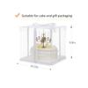 XININSUN 10 inch Clear cake Box, Large Transparent cake Box,tall cake boxes with Ribbon,10x10x9inch - Suitable for packing 8" or 10" cakes,Clear Gift Display Box for Carry Tall Layer Gift-6Pcs-White view 2