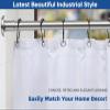 BRIOFOX Industrial Shower Curtain Rod - Rustproof Non-Slip 43-72 Inch 304 Stainless Steel Tension Curtain Rod for Window or Bathroom, Brushed Nickel view 2