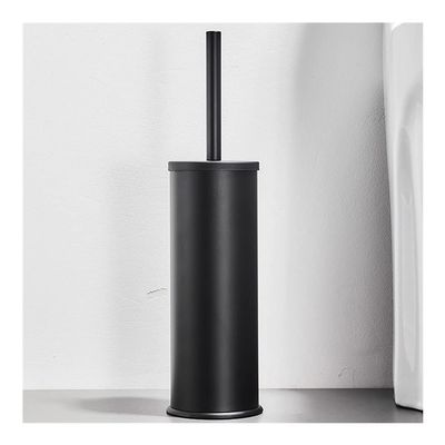 Nordic Toilet Brush and Holder Household Toilet Bowl Long Handle Toilet Brush Set Hotel Bathroom Space Aluminum Toilet Brush (Color : Black)