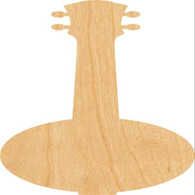 Banjo Laser Cut Out Wood Shape Craft Supply - 4 Inch
