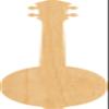 Banjo Laser Cut Out Wood Shape Craft Supply - 4 Inch view 1