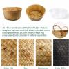 2 Pack Hand Woven Seagrass Plant Basket for Succulents,Boho Belly Plant Basket Home Storage Basket Extra Large Woven Straw Beach Bag Seagrass Flower Plant Container Modern Home Decor(Brown) view 4