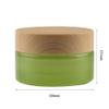 DLIBUY 6 Pieces Empty 30ml Green Glass Cosmetic Jars with Screw Lid 30g Small Containers with Inner Seal for Homemade Cosmetic Cream Salve Lip Balm Travel Storage Pot, 6x Spatula view 2