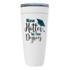 Graduation College Tumbler - Now Hotter By Two Degrees - Inspired Quotes Encouragement Student Bachelor Women Men Boy Girl White view 1