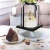 XININSUN 6inch Clear tall cake Box with Ribbon, 8 X 8 X 9inch for Bakery Boxes Clear Gift Boxes,ideal for wedding birthday party and gift display-Black view 3