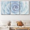 SIGNLEADER Canvas Print Wall Art Set Layered Blue Flower Interior Botanical Flower Photography Realism Contemporary Closeup Edgy Multicolor Pastel for Living Room, Bedroom, Office - 24"x36" x 3 view 2