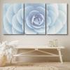 SIGNLEADER Canvas Print Wall Art Set Layered Blue Flower Interior Botanical Flower Photography Realism Contemporary Closeup Edgy Multicolor Pastel for Living Room, Bedroom, Office - 24"x36" x 3 view 3