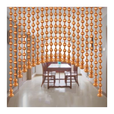 Beaded Curtain Natural Wooden Beads Door String, Arched Wood Color Solid Woods Curtains, Room Corridor Divider Wall Decoration Curtains, 21/25/29/35/41 Shares (Color : A, Size : 25 strands-60x40cm)