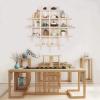 ZWJABYY Wall Display Case,Chinese Antiquestand,Round Shelf,Display Shelf for Collectibles,Teapot Ornament Figurines Memorabilia and Miniatures Curio Shelf,A-90 * 90cm view 2
