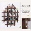 ZWJABYY Wall Display Case,Chinese Antiquestand,Round Shelf,Display Shelf for Collectibles,Teapot Ornament Figurines Memorabilia and Miniatures Curio Shelf,A-90 * 90cm view 4