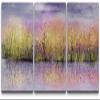 SIGNLEADER Canvas Print Wall Art Set Purple and Yellow Forest Scene Botanical Wilderness Illustrations Modern Art Contemporary Landscape Multicolor Ultra for Living Room, Bedroom, Office - 24"x36" x 3 view 1