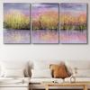 SIGNLEADER Canvas Print Wall Art Set Purple and Yellow Forest Scene Botanical Wilderness Illustrations Modern Art Contemporary Landscape Multicolor Ultra for Living Room, Bedroom, Office - 24"x36" x 3 view 2