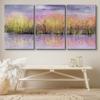 SIGNLEADER Canvas Print Wall Art Set Purple and Yellow Forest Scene Botanical Wilderness Illustrations Modern Art Contemporary Landscape Multicolor Ultra for Living Room, Bedroom, Office - 24"x36" x 3 view 3