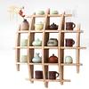 ZWJABYY Antique Display Rack,Wooden Shelves for Wall,Curio Shelf for Collectibles Tea Display Hanging Wall Decor for Home Decoration,Storage and Gifts,A-90 * 90cm view 1