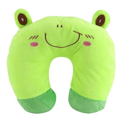 Alvinlite Travel Neck Pillow,PP Cotton Pillow Soft U-Shaped Car Head Rest Cushion for Comfort in Travel(Frog)