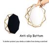 Feyarl Gold Glass Perfume Tray Mirror Vanity Jewelry Trinket Organizer Tray Ornate Cosmetic Makeup Display Decorative Coffee Table Tray for Wedding Home Decor Dresser Tabletop Countertop (9.5inch) view 4