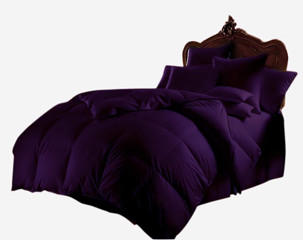 Kanak Bedding Down Alternative Comforter, All Season Comforter - Plush 300GSM Microfiber Duvet Insert - Box Stitched, Size-Twin XL (85"X90") Colour Purple