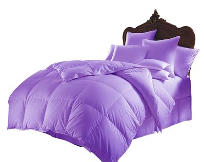 Kanak Bedding Down Alternative Comforter, All Season Comforter - Plush 300GSM Microfiber Duvet Insert - Box Stitched, Size-Twin XL (85"X90") Colour Lilac