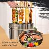 AIZYR Stainless Steel Charcoal Grill - Portable Smokeless Grill with BBQ Accessories Kit for Outdoor Cooking Camping Picnics,35 * 40cm view 2