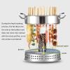 AIZYR Stainless Steel Charcoal Grill - Portable Smokeless Grill with BBQ Accessories Kit for Outdoor Cooking Camping Picnics,35 * 40cm view 4