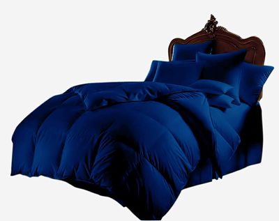 Kanak Bedding Down Alternative Comforter, All Season Comforter - Plush 300GSM Microfiber Duvet Insert - Box Stitched, Size-Twin XL (85"X90") Colour Royal Blue
