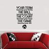 Your Team Becomes Your Family The Ball Becomes Your Friend The Court Becomes Your Home Volleyball Quote Vinyl Wall Sticker Art Decal Girls Boys Kids Room Design Home Gym Sports Court Size (40x24 inch) view 1