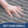Arotive Luxury Bathroom Rugs 30x20, Extra Soft Thick Absorbent Shaggy Chenille Bath Rugs, Non-Slip Machine Wash Dry, Bath Mats for Bathroom Floor, Tub and Shower, Home Decor Accessories, Grey view 3