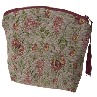 Broche Flowers Purse Tapestry Handbag - 8 in. x 6 in. Cotton by Charlotte Home Furnishings