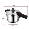 UOOD Stainless Steel Pressure Cooker Pressure Cooker, 304 Thick Household Gas Induction Cooker, General Purpose, Explosion-proof Safety Large Capacity (Size : 5.5L) view 2