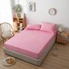 CFYCYHDZHT Bedding Fitted Sheet Quilted Thick Waterproof Fitted Sheets, Suitable for Old Man Kids Bedroom Single Double Mattress Protector Pink 150cmx200cm+30cm view 1